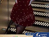 فستان انيق بقصة فرنسية وكريستال مدعم 