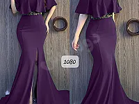 فستان سهرة كريب سكوبا اجنبي 