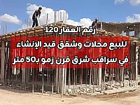 للبيع شقق ومحلات طابق أول في سراقب شرق فرن زمو بـ50 متر