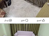 تلبيسة كنب مستعملة قابلة للتمدد في قدسيا 