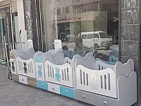 تفصيل سرير أطفال هزاز جديد للبيع  مع الفرشة ريف دمشق
