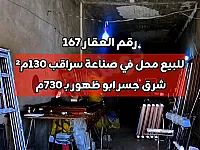 للبيع محل مع سطوحه في سراقب الصناعة شرق الأعلاف بـ150م