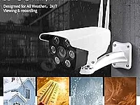 كاميرا مراقبة V380 Bullet Wi-Fi بدقة 1080P ورؤية ليلية