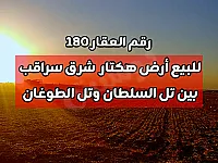 للبيع أرض هكتار شرق سراقب بسعر 60,000$ طابو نظامي