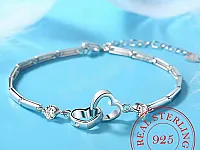 أسورة فضة استرلينى عيار 925 مزينة بزركون - جديد بسعر 12$