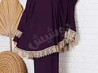 طقم صلاة نسواني جورسيه تركي مع كلفة ذهبية