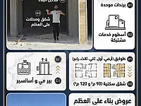 للبيع شقق سكنية عالعضم في بناء موقع مميز