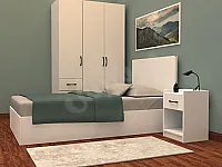 غرف نوم 3درف مع تخت مع كمودينه لون حسب الطلب