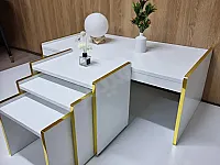 طقم طاولات متكامل وسط وثلاث طاولات جانبية
