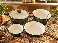 طقم عشاء Stoneware فاخر 36 أو 48 قطعة - جودة مميزة