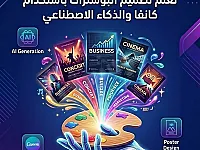 كورس تعلم تصميم البوسترات باستخدام الذكاء الاصطناعي و تحويله لمصدر دخل
